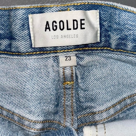 Agolde Parker Long Short Size 23 Women’s Blue - Picture 7 of 9